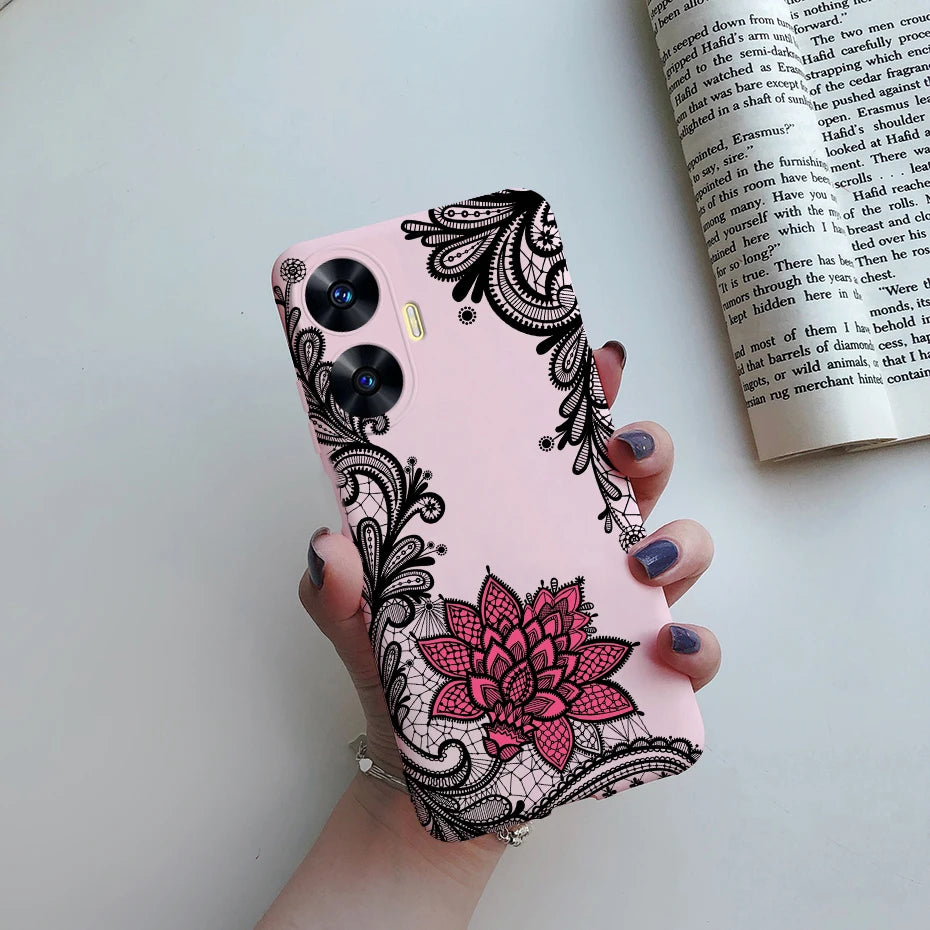 Funda de teléfono para Realme C55, Funda RMX3710, Funda trasera de silicona suave con dibujos animados bonitos para Realme C55 RealmeC55 Funda C 55 Coque