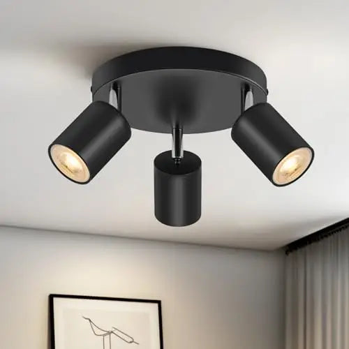 Lámpara de techo, luz de pista LED para dormitorio, pasillo, tienda, lámpara superior, bombilla GU10, iluminación de repuesto, focos LED ajustables