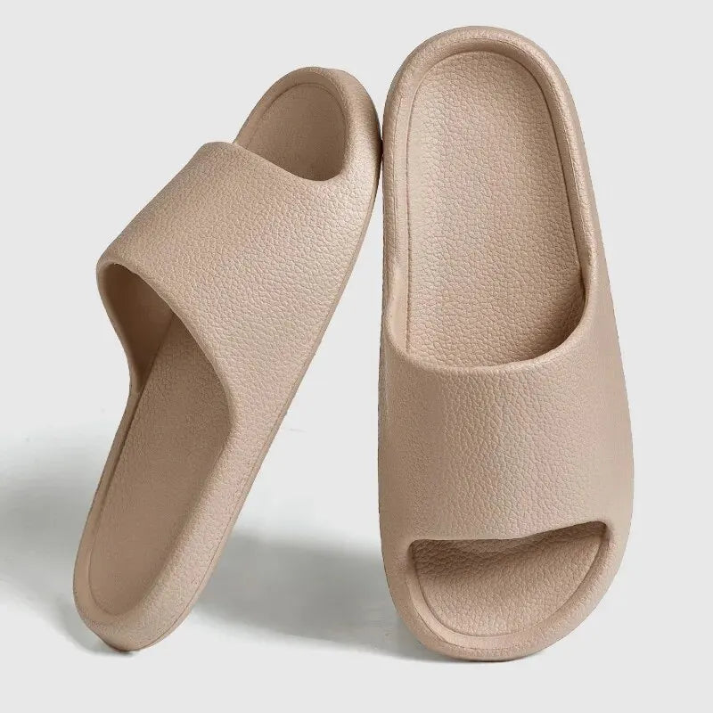 Zapatillas planas ligeras de EVA para mujer, zapatos de baño para el hogar, masaje cómodo, toboganes de interior, zapatos de ducha, moda de verano