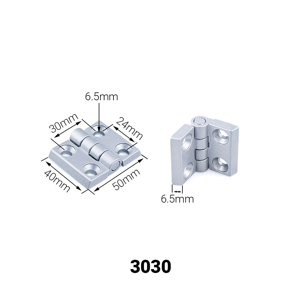 5/10 Uds 2020 3030 4040 4545 bisagras de aleación de Zinc accesorio de perfil de aluminio conector de bisagra de puerta para extrusión de perfil de aluminio