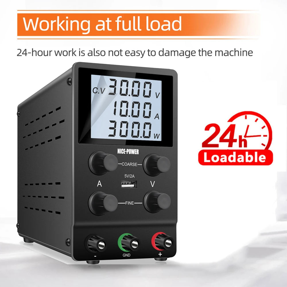 NICE-POWER Fuente de alimentación CC Variable, conmutada ajustable, fuentes de alimentación de laboratorio de banco regulado de alta precisión, interruptor CC/CV automático