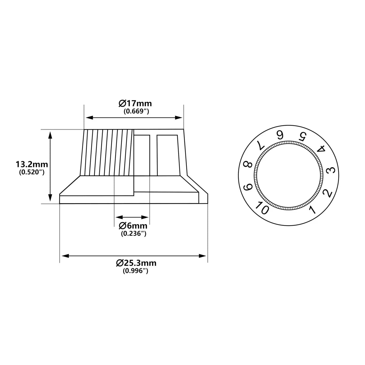 Miwayer 3 unids/set perillas de guitarra de plástico/2T1V perillas de Control de tono de volumen tapas de sombrero de copa/para piezas de guitarra eléctrica ST SQ