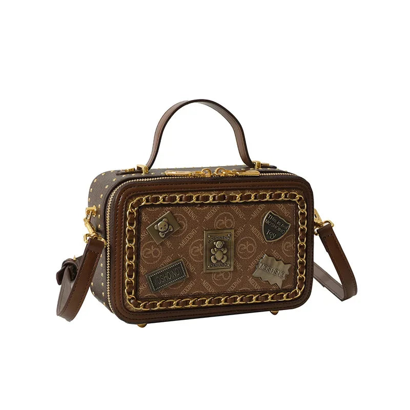 Bolso para mujer, nuevo bolso cuadrado pequeño y elegante de lujo ligero para mujer, versátil para ir al trabajo, bandolera/hombro portátil