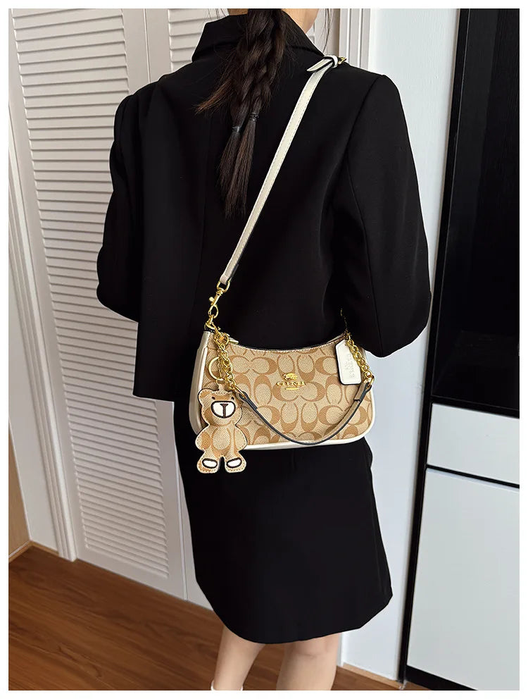 Bolso de mano de estilo de alta gama para mujer, nuevo modelo 2025, bolso cuadrado pequeño único y moderno, moderno, retro, simple y elegante, cr