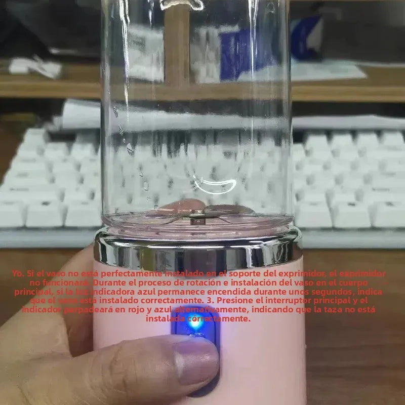 Licuadora Portátil Eléctrica con 6 Cuchillas, Multifuncional, para Jugos, Smoothies, Hielo y Procesamiento de Alimentos