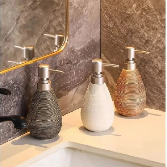 Dispensador de Champú de Cerámica Retro para Baño, Dispensador de Jabón, Dispensador de Desinfectante de Manos, Accesorios de Baño