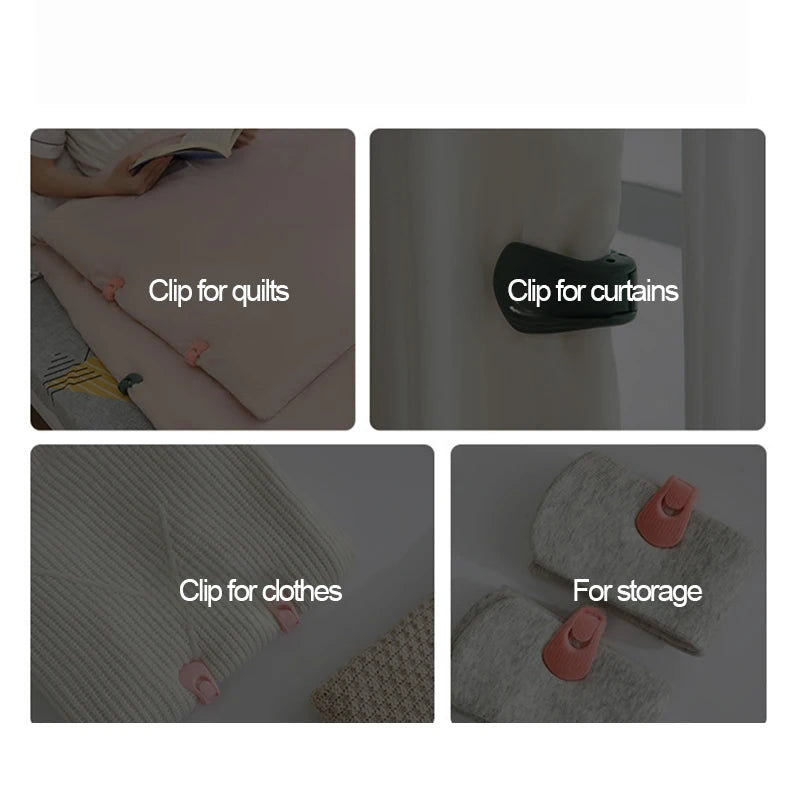 6 clips para funda nórdica, clips antideslizantes para soporte de edredón, soporte para sábanas de edredón, sujetadores para edredón, pinzas sin pines, fijador de edredón de plástico
