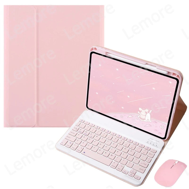 Funda con teclado para Xiaomi Redmi Pad 2 2025, funda con soporte de 11 pulgadas con ranura para lápiz, teclado español, portugués, ruso y inglés