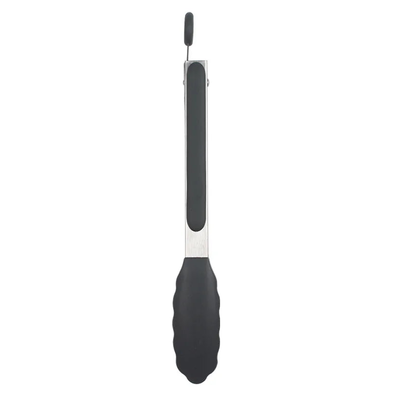 Juego de 12 utensilios de cocina de silicona con mango de madera, espátula antiadherente, cuchara para sopa y freír