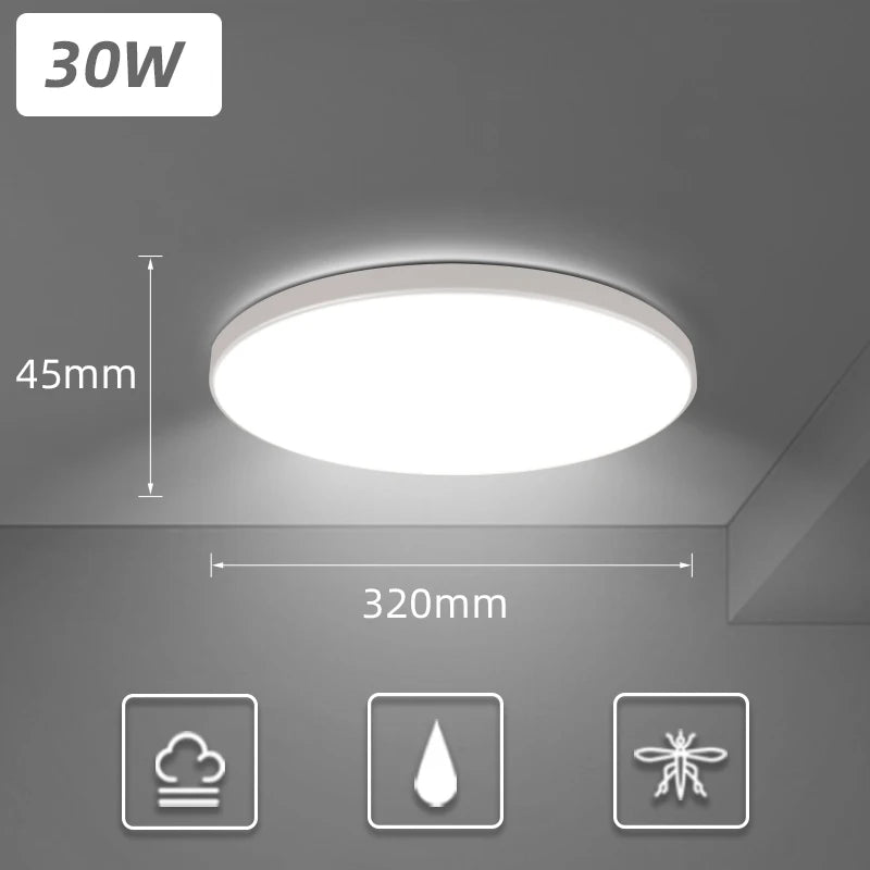 Lámpara de techo Led para sala de estar, luz moderna de CA 110V-220V, 18W, 30W, 40W, accesorios de iluminación para dormitorio y cocina