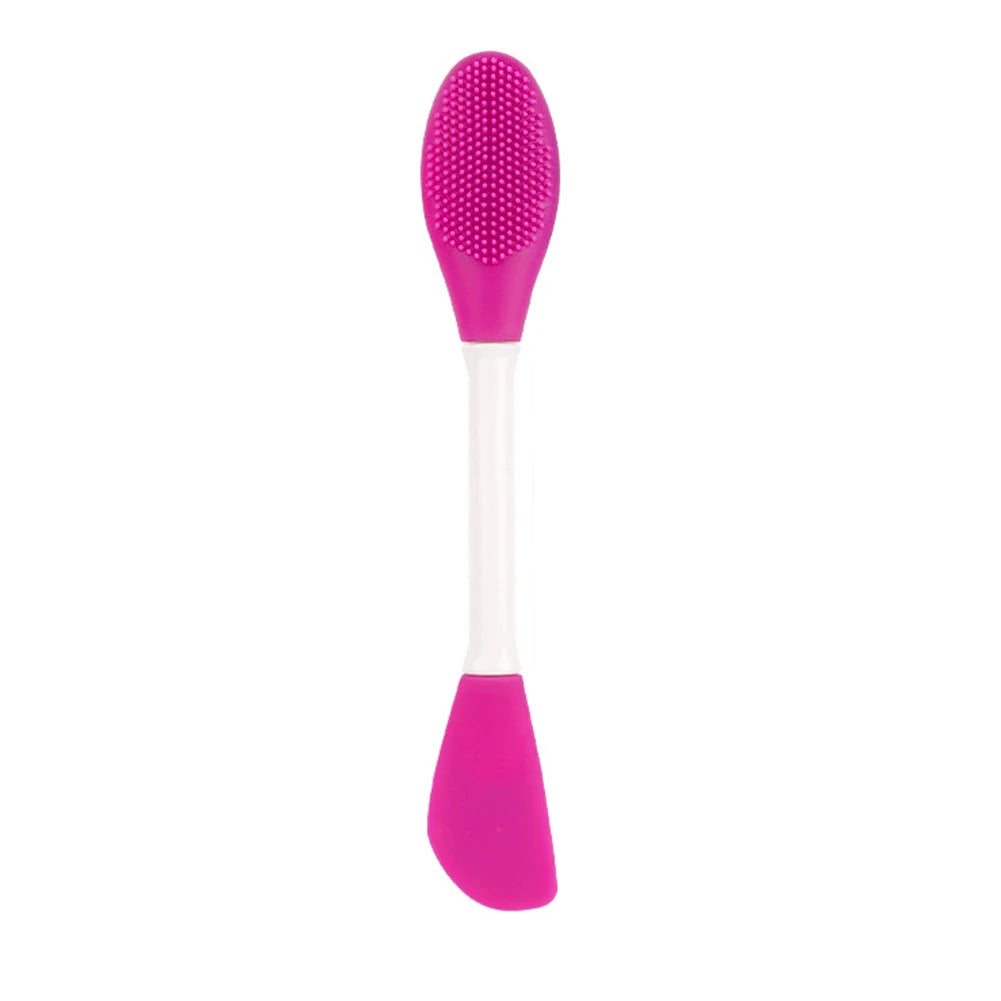 Cepillo para mascarilla Facial de doble cabezal, aplicador de silicona, cuchara, espátula, palo agitador, cuidado de limpieza Facial de la piel, herramientas de maquillaje para el hogar