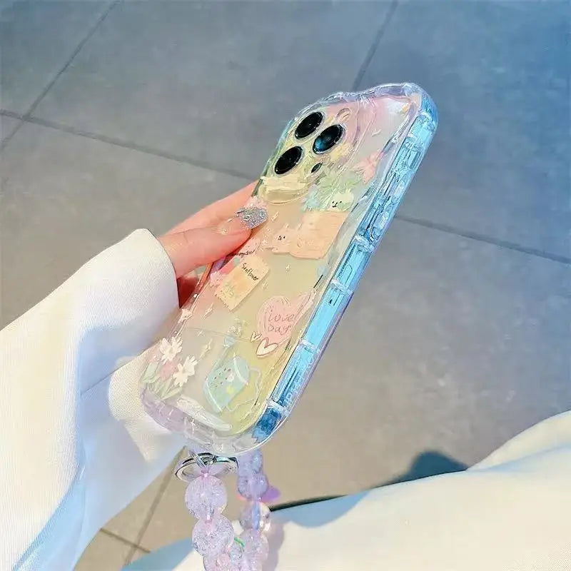 Funda con cadena de cereza 3D y flor de conejo para Realme 15 14 Pro Plus 13 12 12X C67 8i 8 C15 C12 C25 C25S C11 11 7 6 Pro 9i