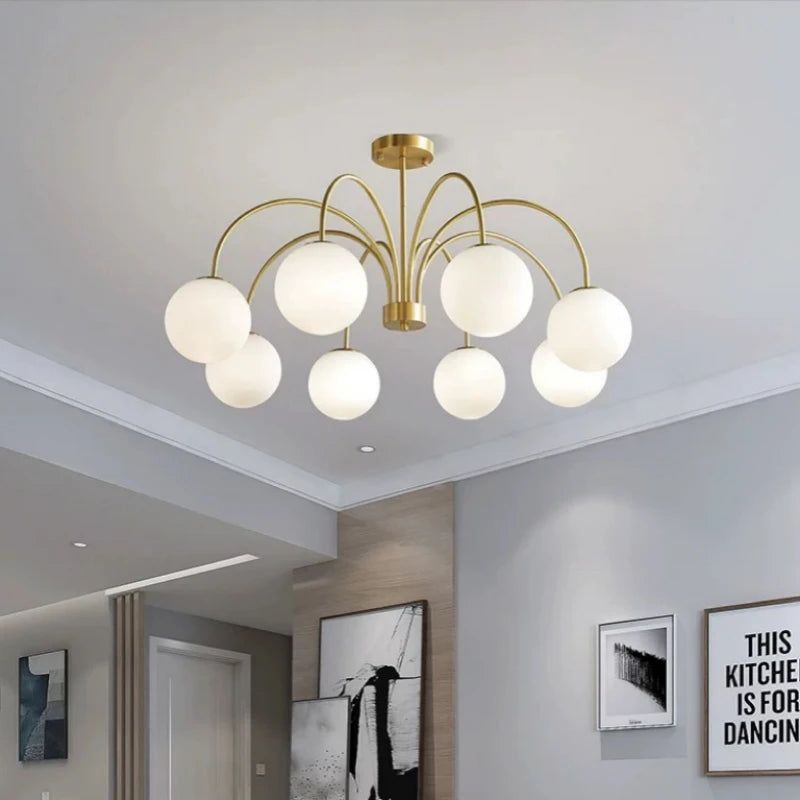 Lámpara de araña LED moderna E27 para sala de estar, dormitorio, mesa de comedor, cocina, estudio, lámparas colgantes de techo, brillo, decoración del hogar