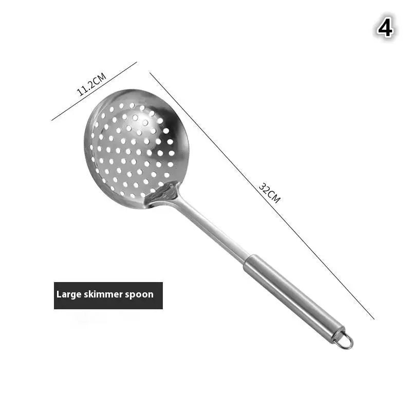Utensilios de cocina, utensilios de cocina, pala de acero inoxidable, cuchara para sopa, utensilios giratorios, vajilla, herramienta de cocina, utensilios de cocina