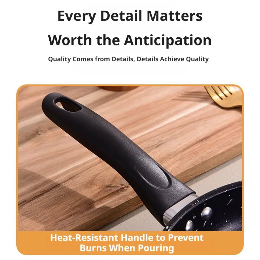 Sartén antiadherente con revestimiento de piedra Maifan, fondo plano, ideal para preparar huevos, tortillas y carne, apta para cocinas de inducción y de gas, utensilio de cocina.