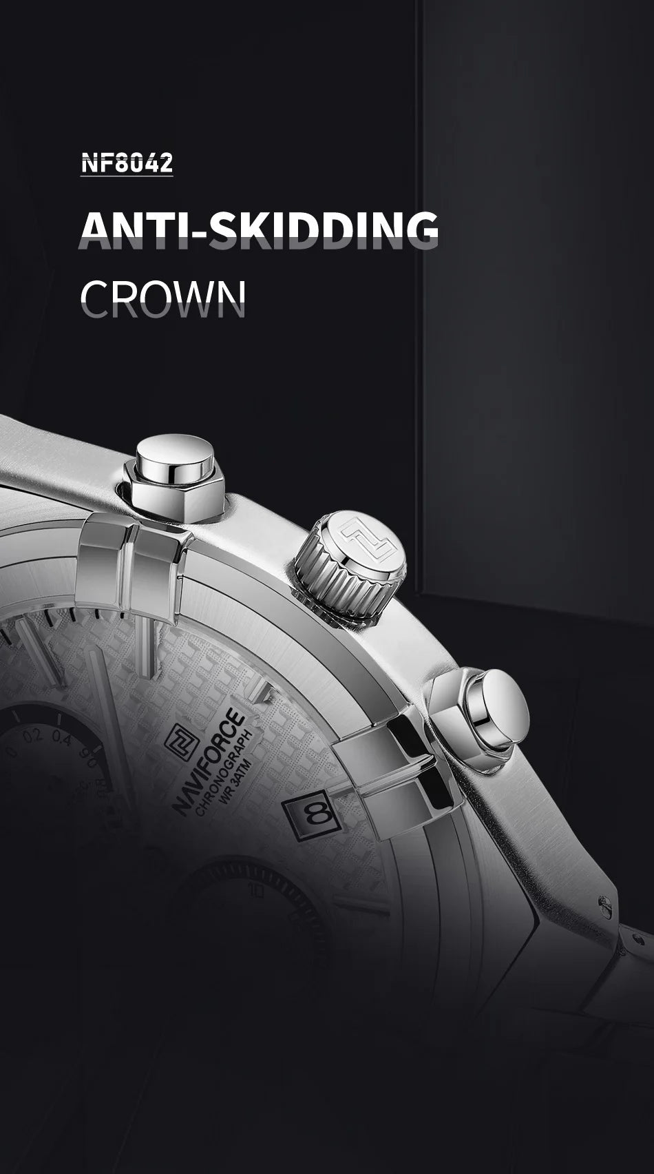 NAVIFORCE relojes originales para hombre, cronógrafo deportivo de cuarzo a la moda, reloj de pulsera para hombre Simple salvaje resistente al agua con pantalla