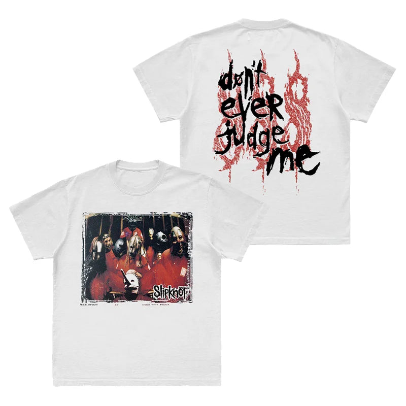 Camiseta con estampado de banda de estilo gótico de SLIPKNOT, camiseta gráfica 100% de algodón para hombres y mujeres, ropa de calle de verano