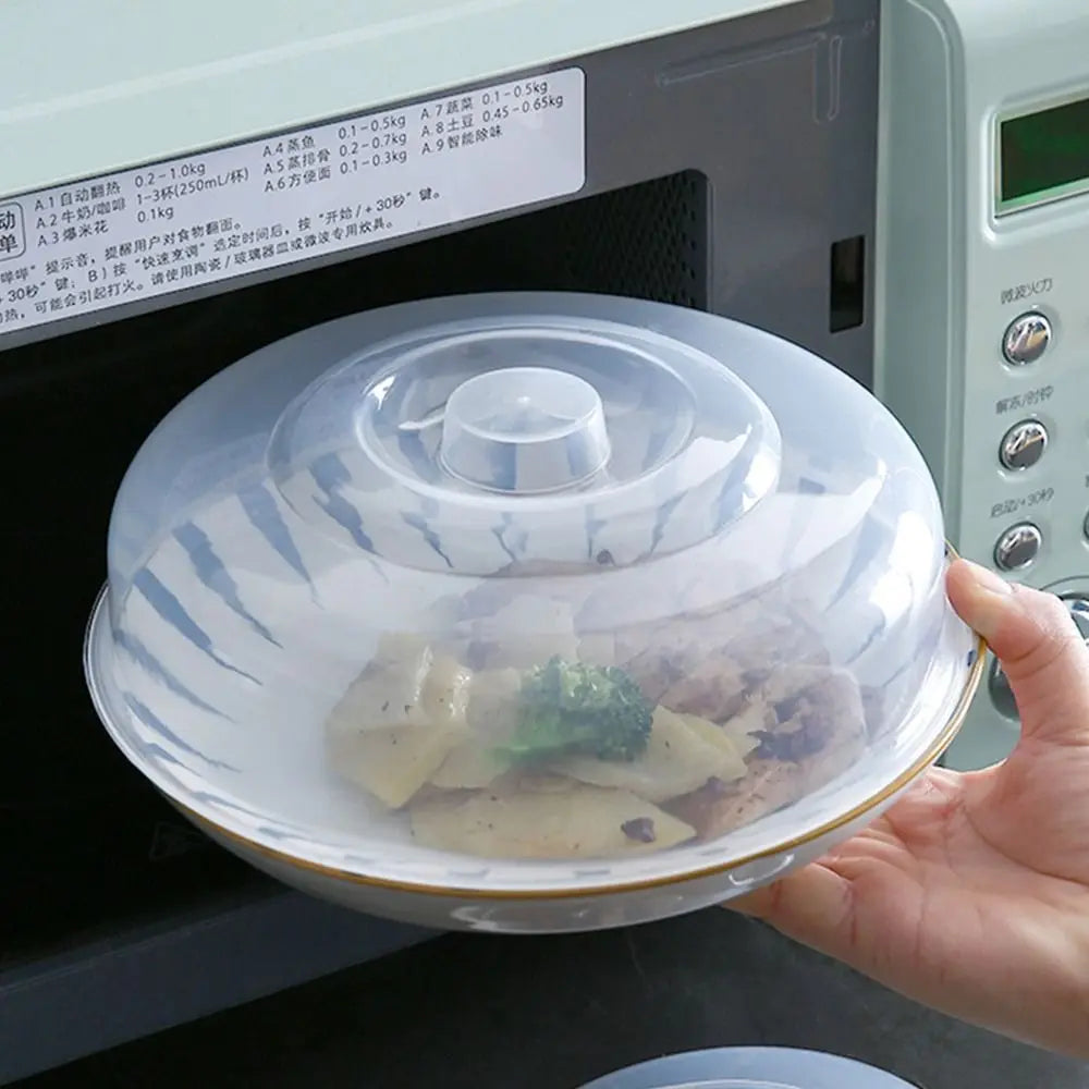 Cubierta de salpicaduras de microondas de mantenimiento fresco, 1 piezas, cubierta Universal de plástico ventilado, reutilizable para cocina, cuencos, platos para pasteles