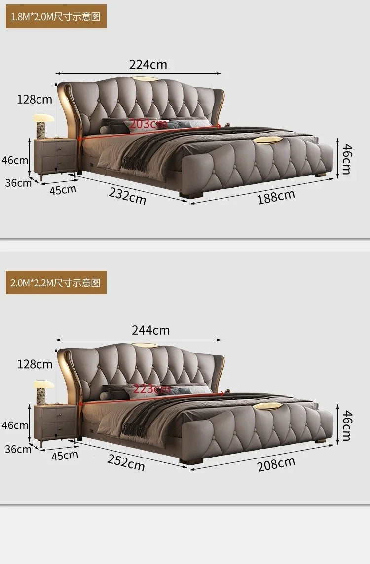 Muebles de dormitorio completos de 180x200cm, juego king, cabeceros dobles, dormitorios matrimoniales, cama queen de tamaño completo, marco de lit