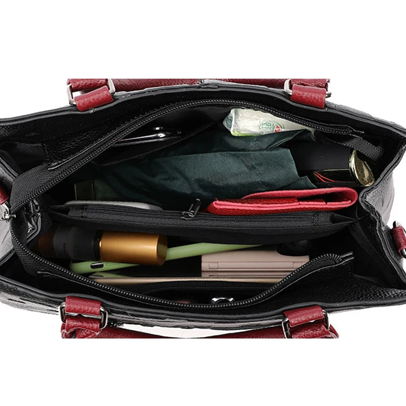 Bolsos cruzados informales de cuero PU para mujer, bolso de mano de diseñador de lujo, bolso de hombro de viaje de gran capacidad