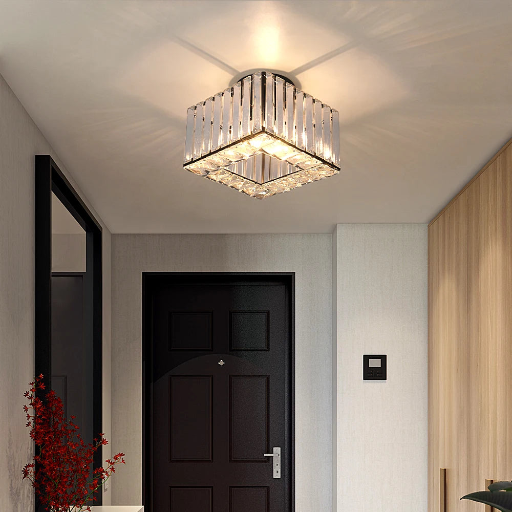 Lámpara colgante de cristal moderna, lámpara de techo Led de lujo, accesorios de decoración para el hogar, Isla de cocina, Lustre colgante ajustable