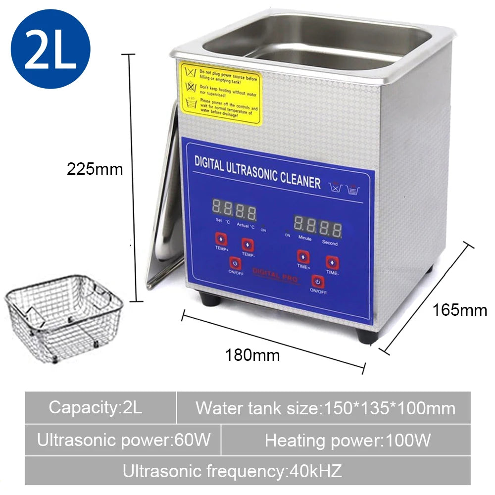 Limpiador ultrasónico de 3L, 6L, 10L, 2L, lavadora por ultrasonido, baño de lavado con calefacción ultrasónica, limpiador ultrasónico comercial para el hogar