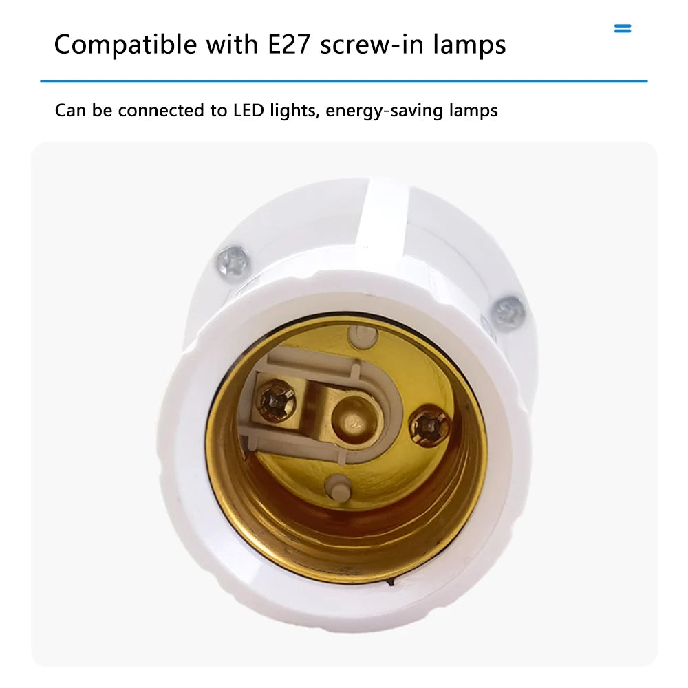 Base de lámpara Led con Sensor de movimiento, convertidor de enchufe E27, AC100-240V, adaptador de soporte de bombilla, interruptor ajustable, inducción humana PIR