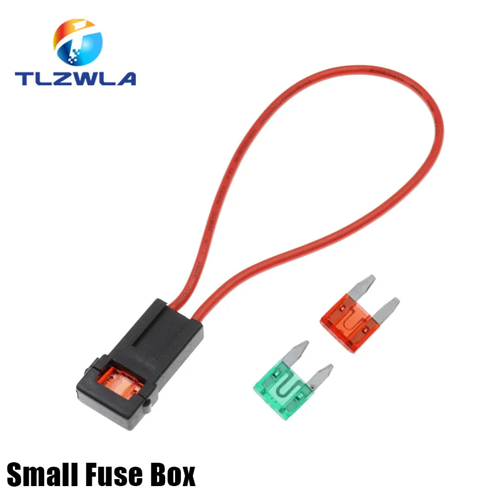Caja de fusibles de coche mediana ATC, 18/16AWG, alambre de cobre, 32V, portafusibles pequeño con fusible y cuchilla para coche, 1A, 2A, 3A, 5A, 7,5a, 10A, 15A, 20A, 25A