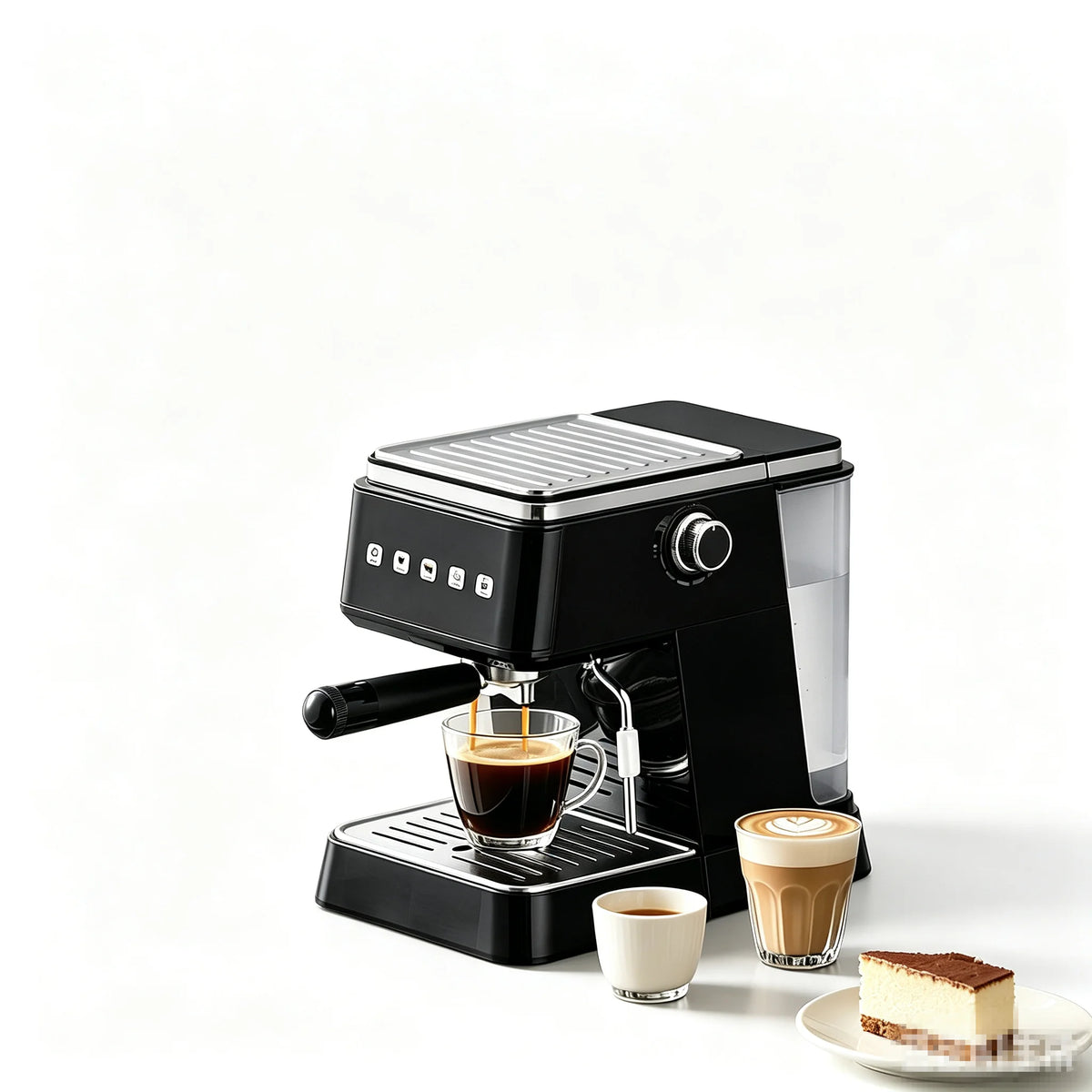 Cafetera Espresso de 20 Bares de Presión, Calentamiento Rápido en 20s, Extracción Automática, Espumador de Leche, Cafetera Barista para el Hogar, Tanque de Agua de 1.5L