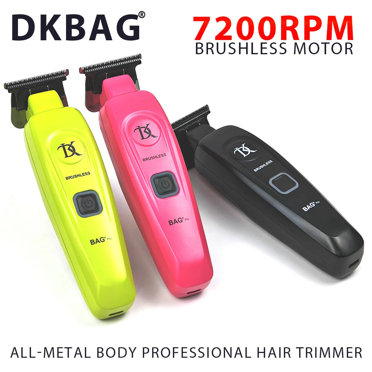 Cortapelos profesional para hombres 2025 DKBAG-078 recortador de barba dentada con cuchilla DLC con carga USB y Motor sin escobillas 7200 RPM
