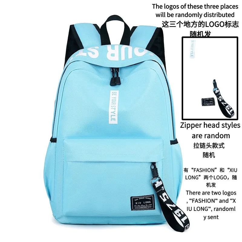 Mochila de tendencia de moda para hombres y mujeres, bolsa para estudiantes de secundaria, gran capacidad, versión coreana de th