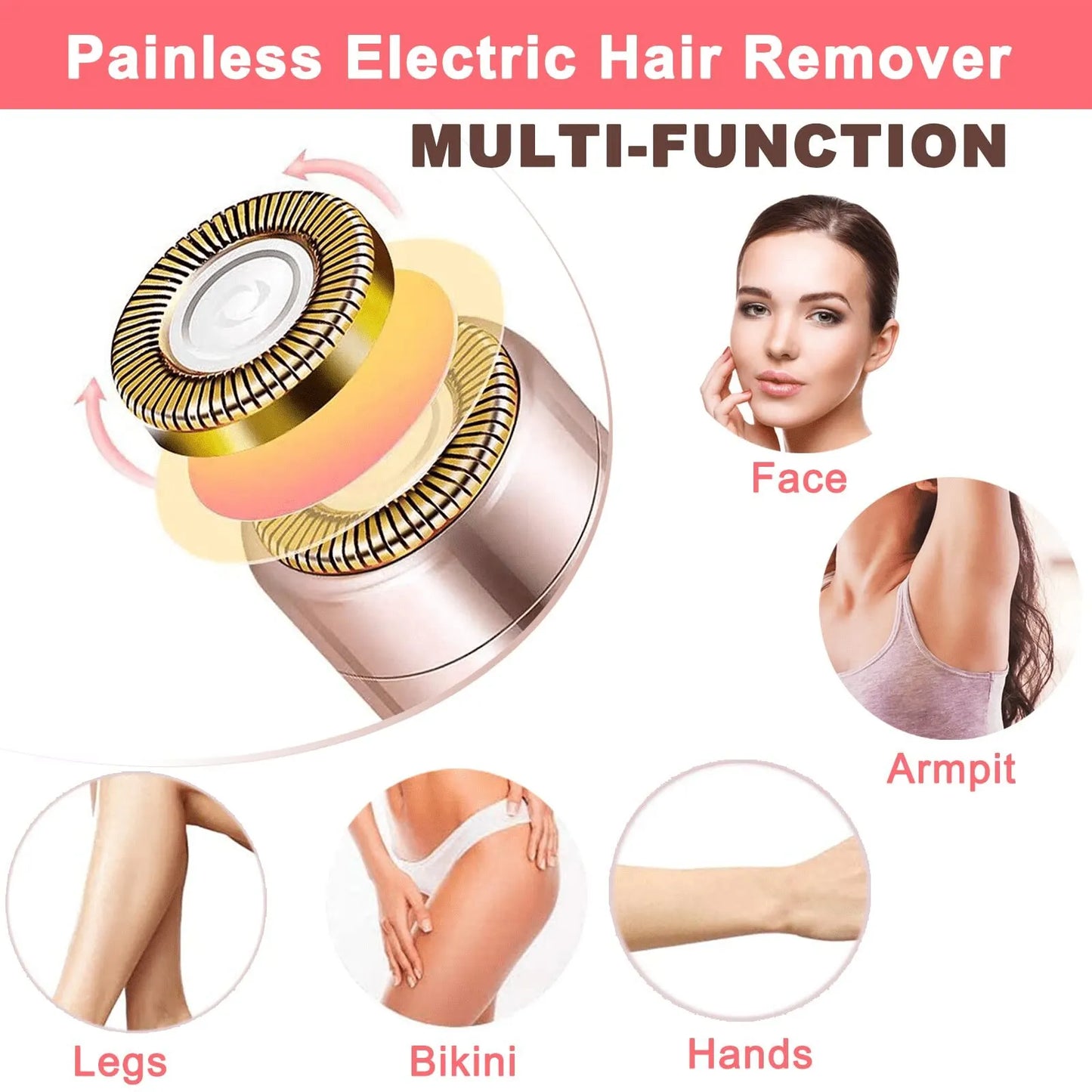 Depiladora eléctrica portátil en forma de lápiz labial para mujer, depilación Facial indolora y efectiva, herramienta de afeitadora para el hogar