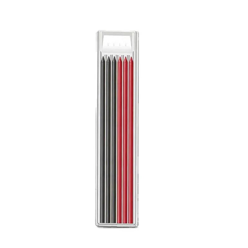 Lápiz mecánico de carpintero sólido de 2,8mm con afilador para construcción de carpintería, lápiz de carpintero de cabeza larga, suministro de papelería