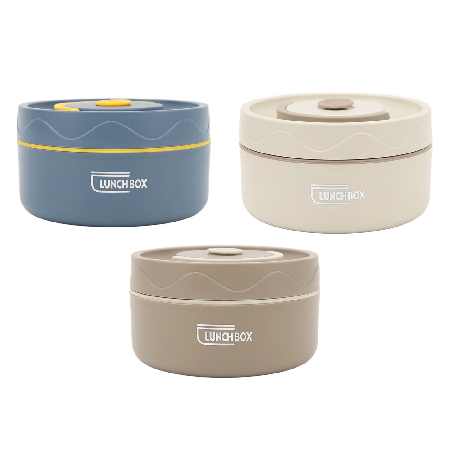 Olla de cocina térmica de aislamiento térmico de 440ml, recipiente térmico portátil de doble capa de acero inoxidable con forma redonda, 1 Uds.