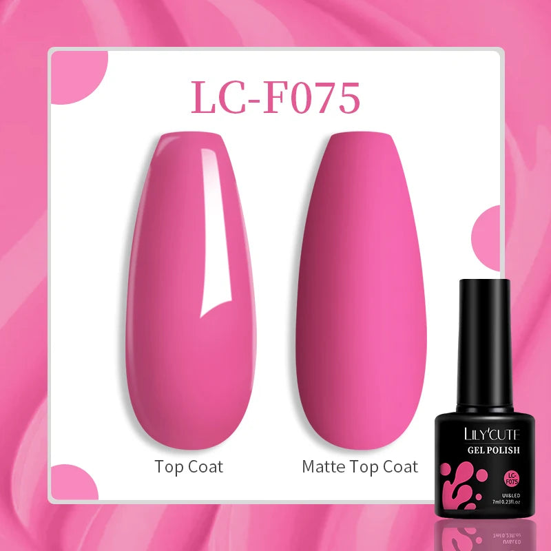LILYCUTE-esmalte en Gel para uñas, barniz semipermanente para manicura, con LED UV, 129 colores, 7ML