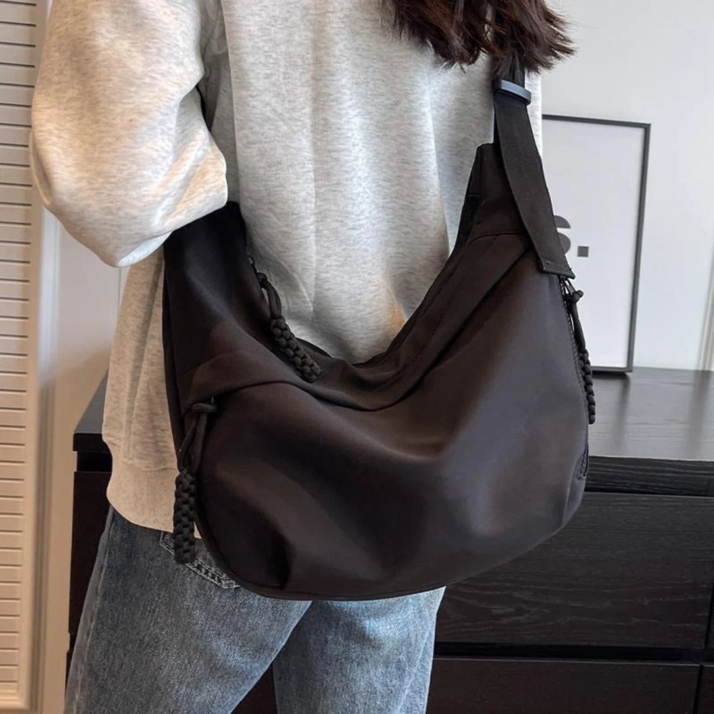 1 unids/lote, nuevo estilo, bolso de hombro elegante a la moda, bolso cruzado de gran capacidad para ir al trabajo, regalo pensativo para trabajadores de oficina