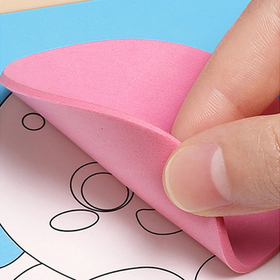 6 unids/set 3D pegatina de espuma EVA DIY rompecabezas de animales de princesa de dibujos animados para niños estilos multipatrones juguetes para niños regalo