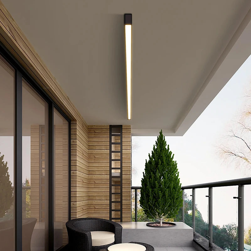 Luces de techo para balcón, lámpara LED de tira larga para pasillo, dormitorio, comedor, sala de estar, guardarropa, lámpara de techo, decoración de cocina de isla