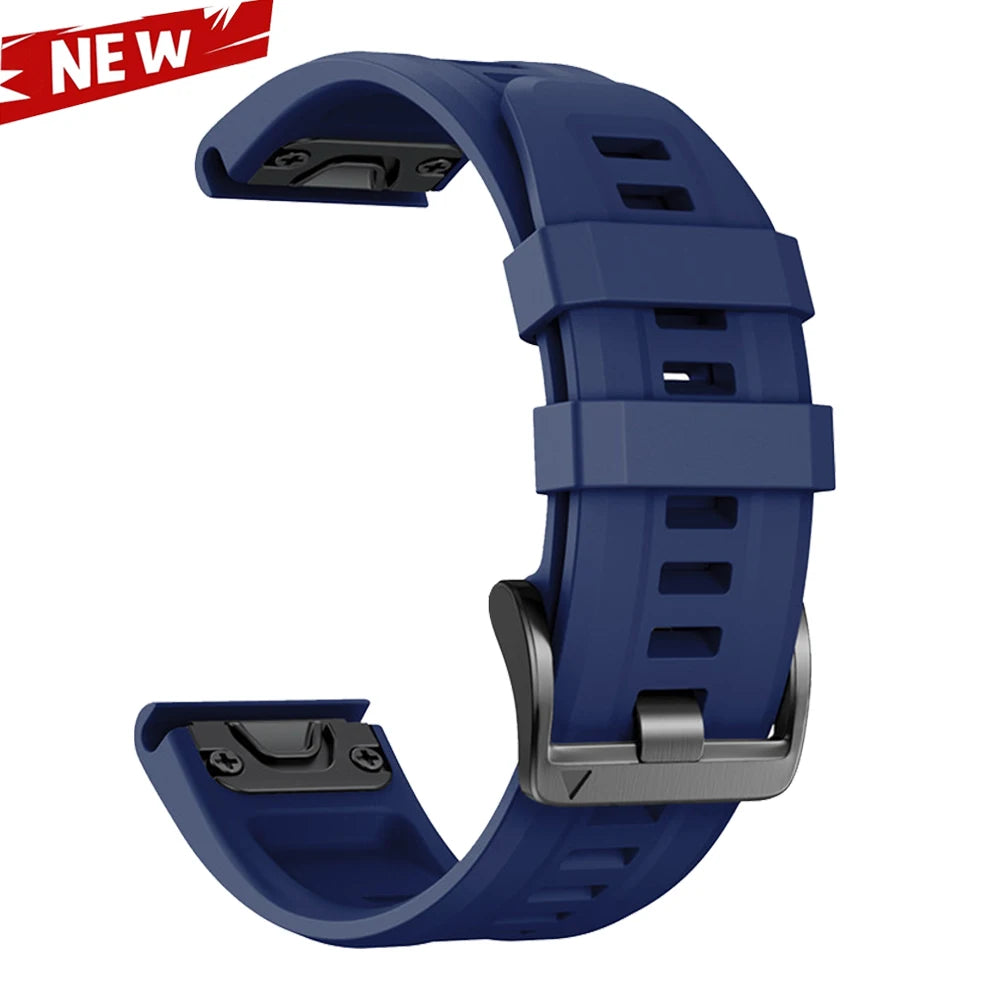 Correa deportiva de silicona QuickFit de 26 y 22mm para Garmin Fenix 7 7X PRO 6 6X GPS 5 5X Plus 3 HR Epix Pro instinto 2X