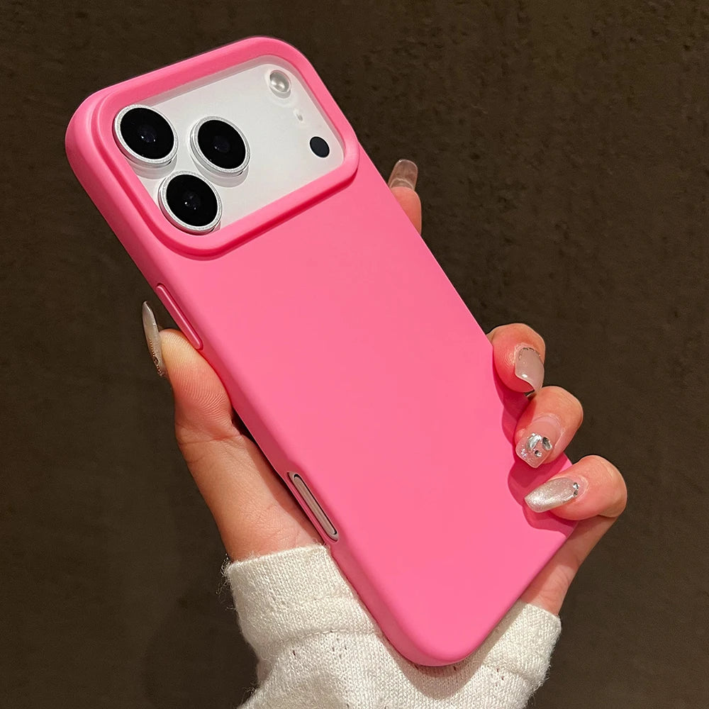 Funda protectora de silicona de Color caramelo para iPhone 17 Pro Max 17 Air 17 Pro, funda trasera de TPU suave mate a prueba de golpes