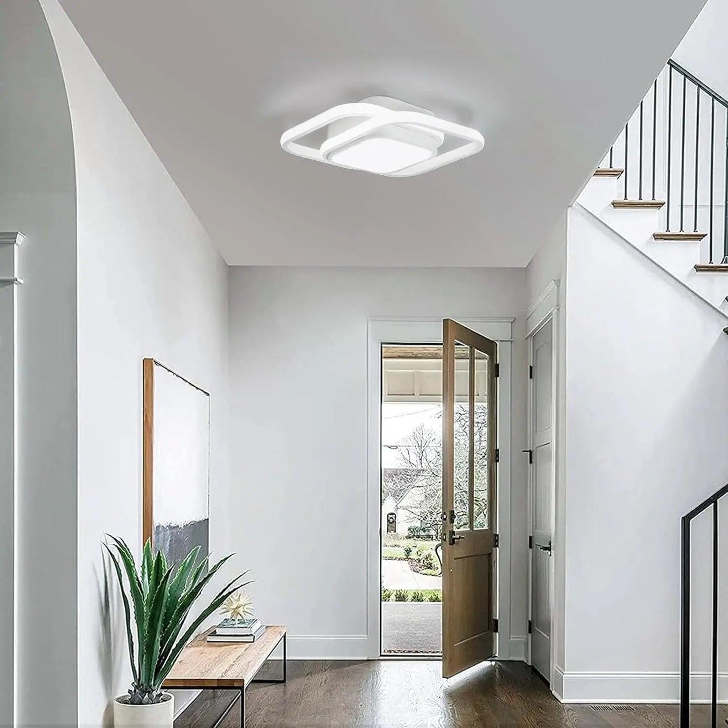 Luz de techo moderna, lámpara de techo LED para pasillo pequeño, diseño de cerca de techo, accesorio de iluminación para el hogar, cocina, dormitorio, balcón