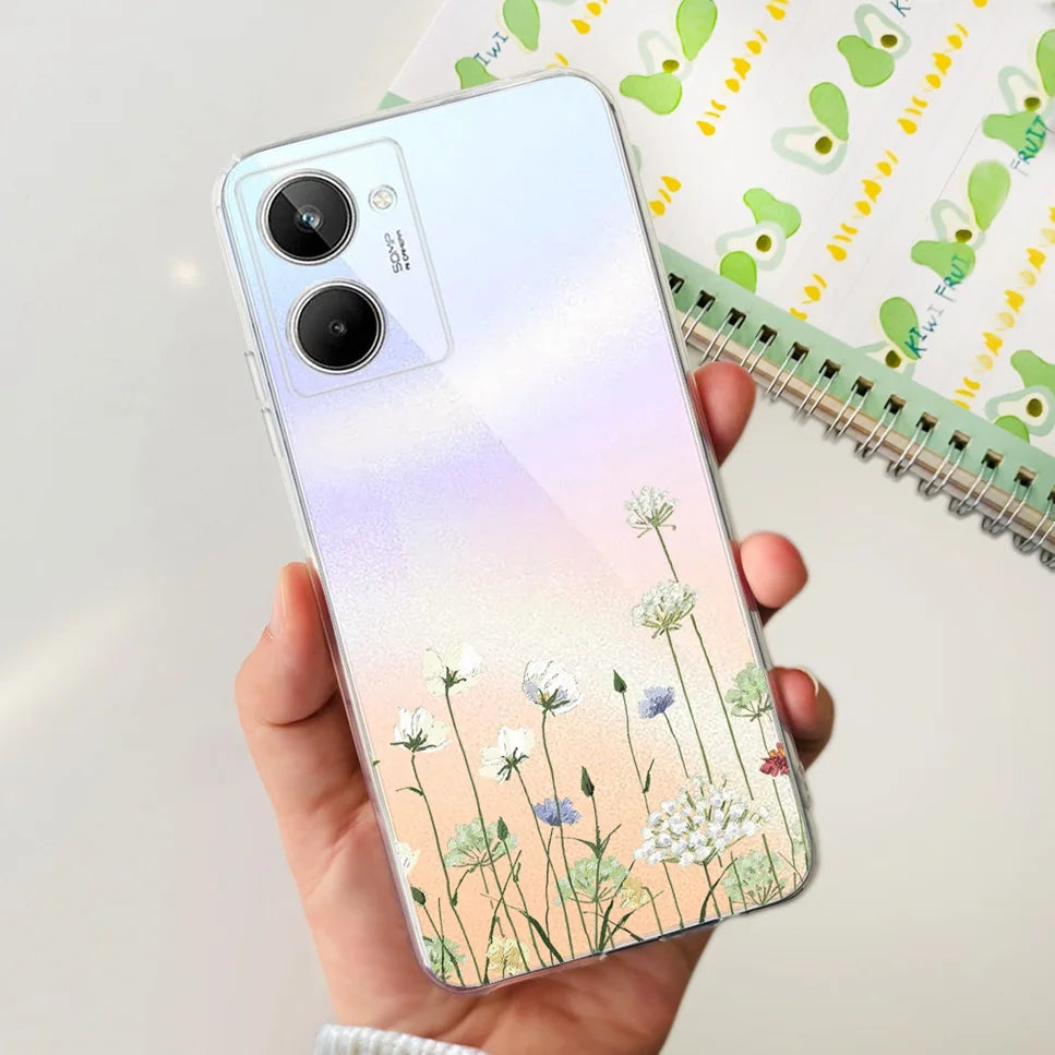 Para Realme 10 4G RMX3630 funda de teléfono suave de silicona TPU a prueba de golpes para Realme 10 funda protectora trasera con diseño de dibujos animados bonitos