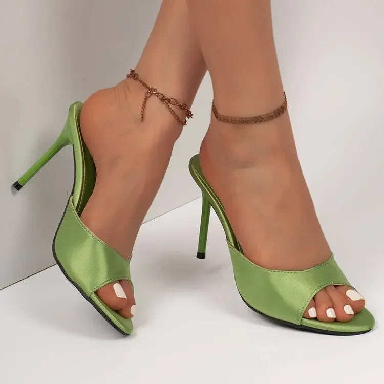 Nuevas Sandalias de Tacón Alto y Fino para Mujer, Verano 2026, con Punta en Pico, Elegantes y Sexys, Tipo Peep Toe, Estilo Stiletto