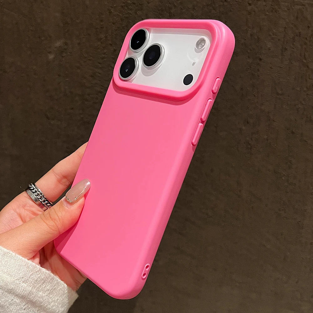 Funda protectora de silicona de Color caramelo para iPhone 17 Pro Max 17 Air 17 Pro, funda trasera de TPU suave mate a prueba de golpes