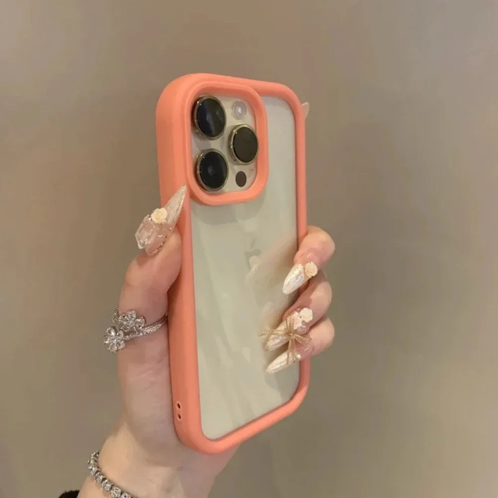Funda de teléfono transparente de lujo para iPhone 17 Air 11 12 13 14 15 16 17 Pro Max Plus, funda de parachoques transparente a prueba de golpes