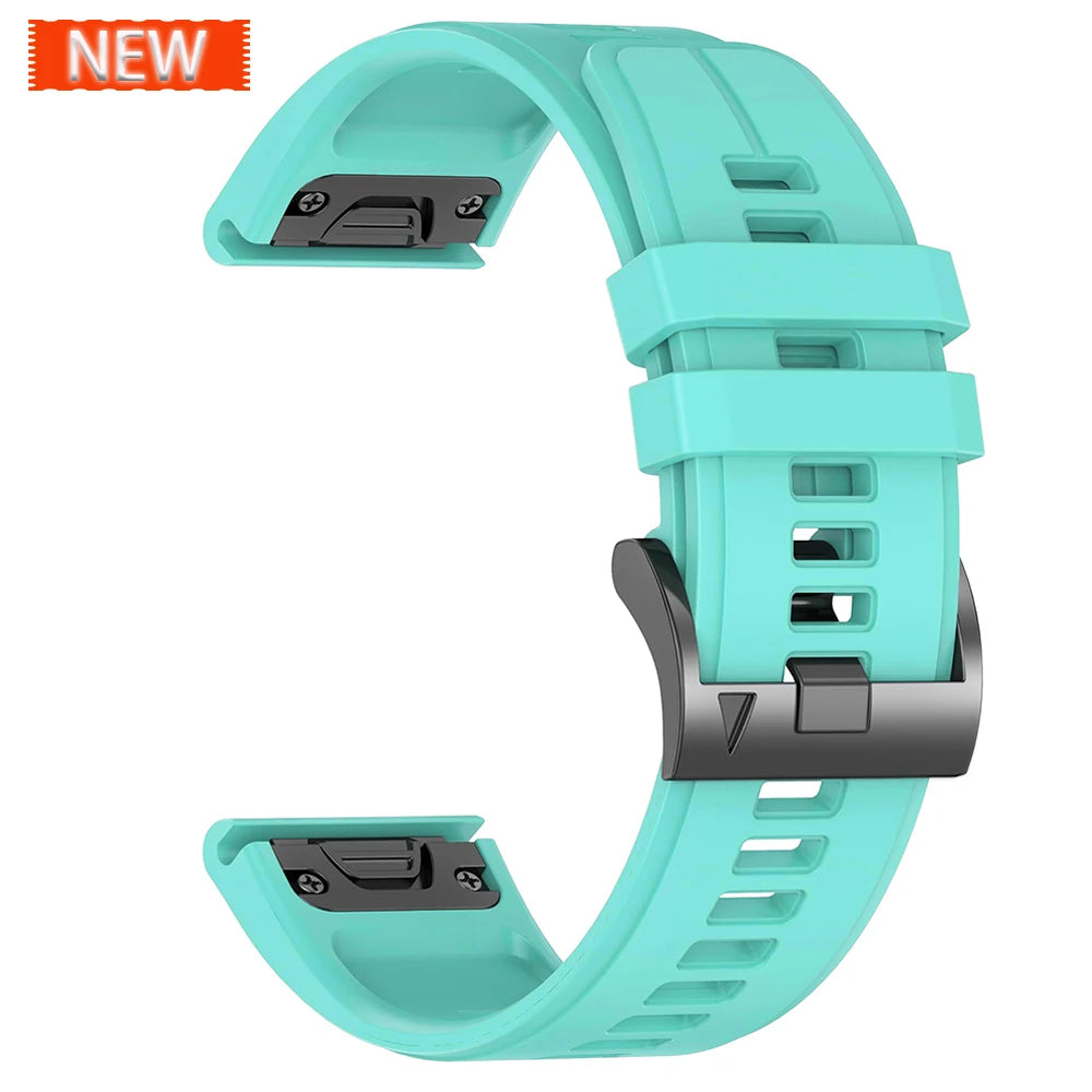 Correa deportiva de silicona para Garmin Descent G2 G1 Mk3i Mk2 Mk1/Fenix 8 Pro E 7 7X 6 6X 5 5X/Epix pulsera suave 22/26mm banda Quickfit