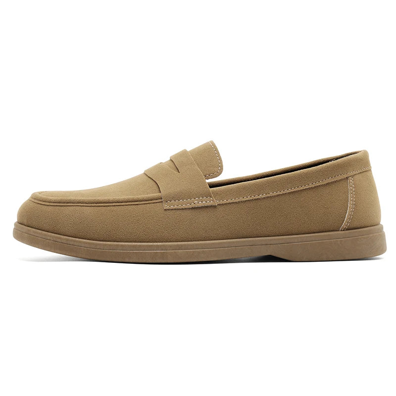 Gran oferta de mocasines sin cordones para hombre, ligeros, transpirables, cómodos, planos para exteriores, suela suave antideslizante, zapatos informales para caminar a diario