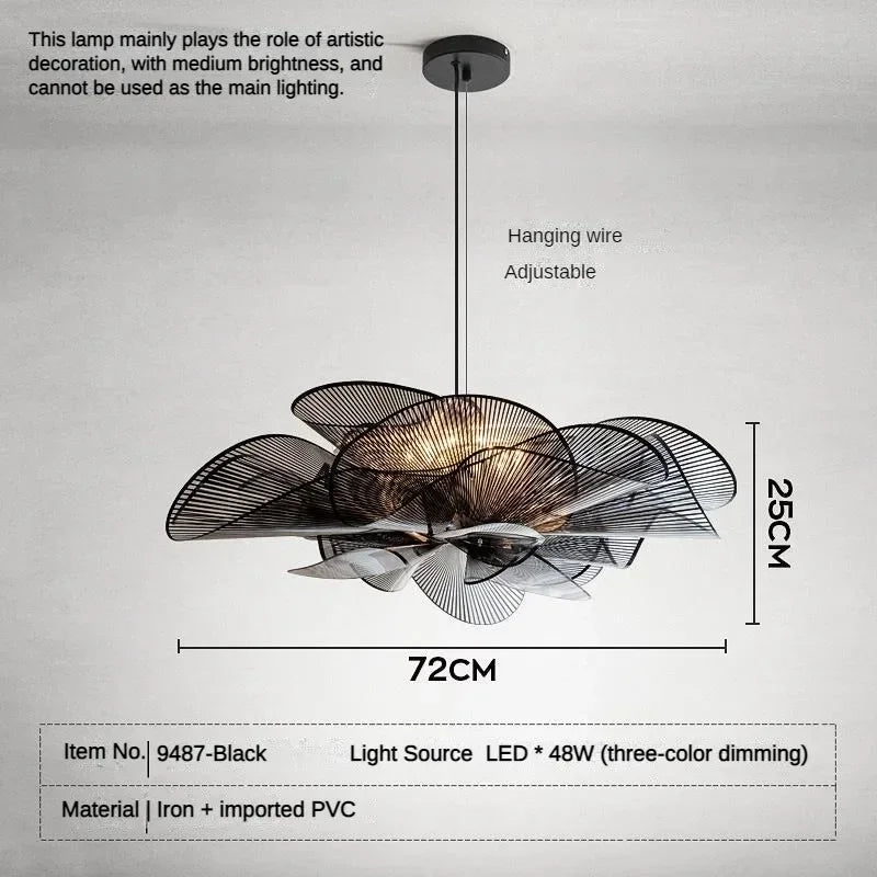 Lámparas de techo clásicas nórdicas, lámpara de diseño moderno de PVC en blanco y negro, iluminación para decoración del hogar y dormitorio, luces colgantes LED para comedor