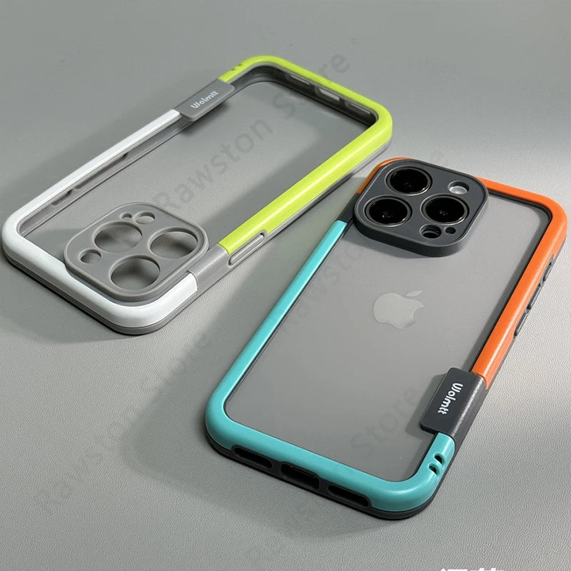 Funda de teléfono con marco de silicona suave a prueba de golpes para iPhone 17 Pro Max 13 14 15 16 Plus NoBack protección contra la disipación de calor cubierta de parachoques