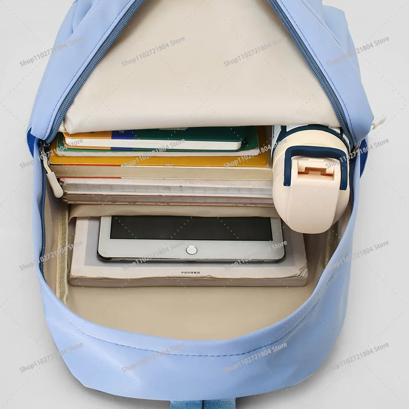Mochilas Jujutsu Kaisen de 2 piezas con estuche para lápices para estudiantes, mochila escolar con estampado de dibujos animados, mochila de moda para guardar libros y artículos de papelería